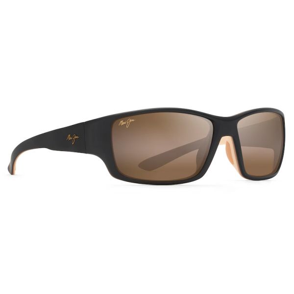 Maui Jim Local Kine Sunglasses - Matte Dark Transparent Brown Frame/HCL Bronze Lens