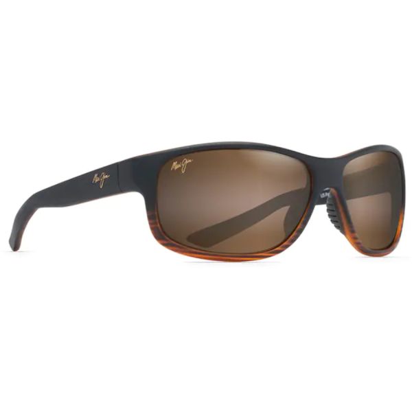 Maui Jim Kaiwi Channel Sunglasses - Dark Brown Stripe/HCL Bronze