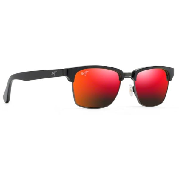 Maui Jim Kawika Sunglasses - Black Gloss/Hawaii Lava