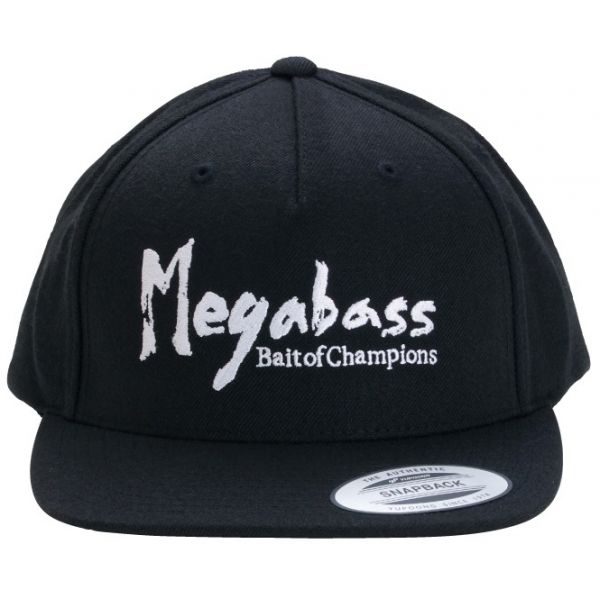 Megabass Brush Snapback Hat - Black/White