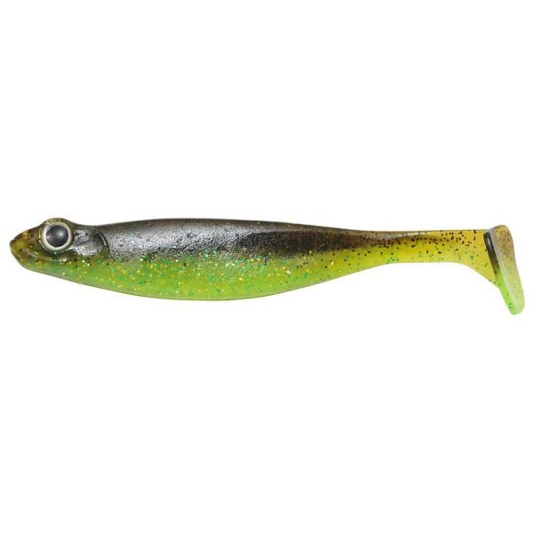 Megabass Hazedong Shad - 4.2in - Green Pumpkin Chartreuse