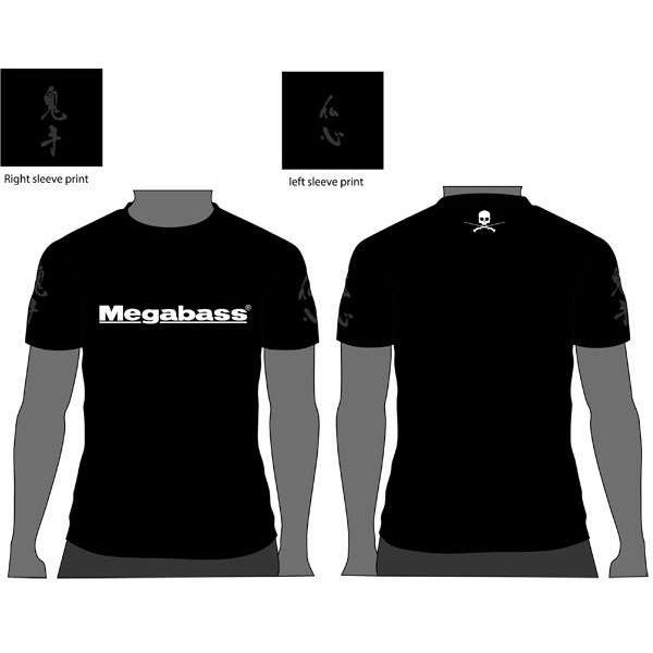 Megabass Logo T-Shirt - Black - Large