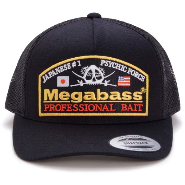 Megabass Psychic Trucker Hat - Black/Black