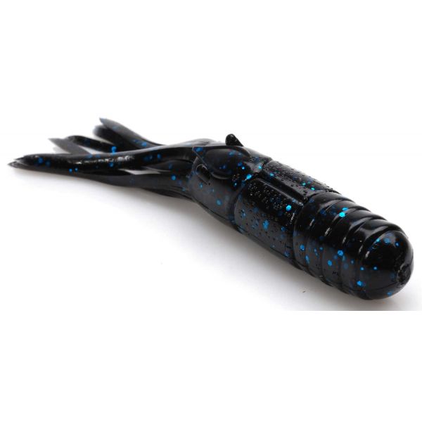 MegaStrike 4'' Mega Tube Soft Plastic Lures Black w/ Blue Flake