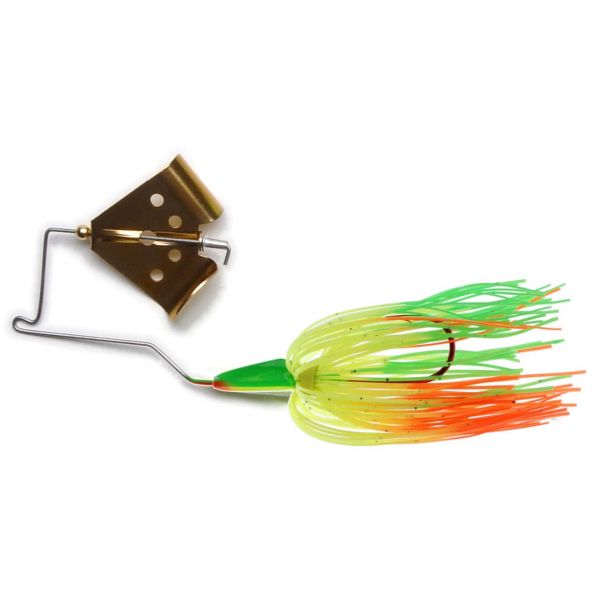 MegaStrike Cavitron BuzzBait 1/4oz Gold Blade Fire Tiger Skirt