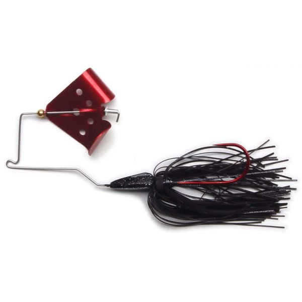 MegaStrike Cavitron BuzzBait 1/4oz Red Blade Black Skirt