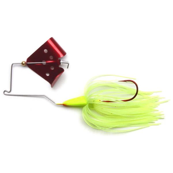 MegaStrike Cavitron BuzzBait 1/4oz Red Blade Chartreuse Skirt