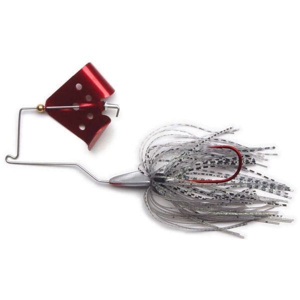 MegaStrike Cavitron BuzzBait 1/4oz Red Blade Ghost Skirt