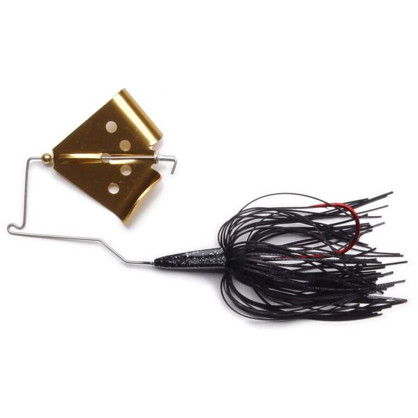 MegaStrike Cavitron BuzzBait 3/8oz Gold Blade Black Skirt