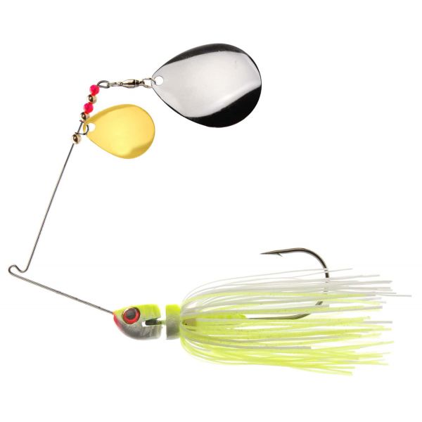 MegaStrike 2x Colorado StrikeBack SpinnerBait 1/2oz Chart/White Skirt