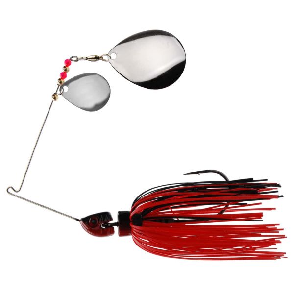 MegaStrike 2x Colorado StrikeBack SpinnerBait 1/2oz Black & Red Skirt