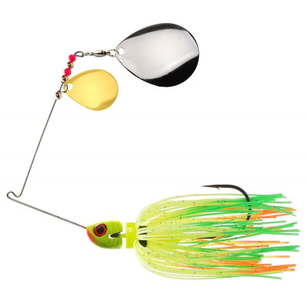 MegaStrike 2x Colorado StrikeBack SpinnerBait 2oz Fire Tiger Skirt