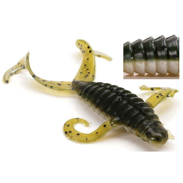 MegaStrike Mega Bug 3'' Soft Plastic Lures Watermelon Pearl Belly