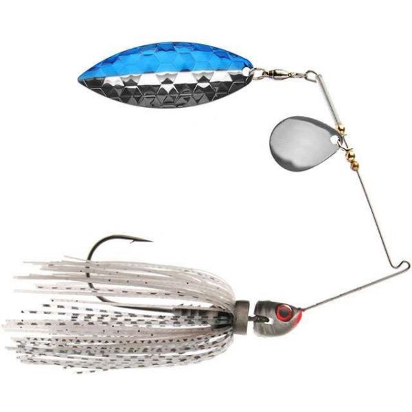 MegaStrike StrikeBack SpinnerBaits 1/2oz White Skirt, White