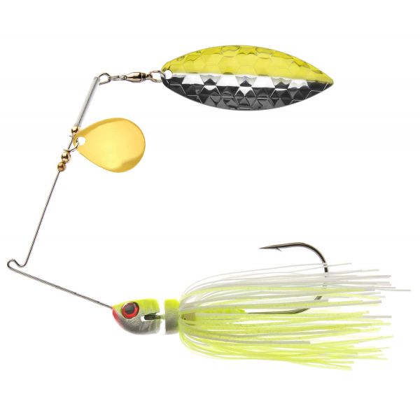 MegaStrike StrikeBack SpinnerBait 1/2oz Chart/White, Chart/Nickel