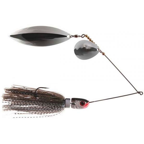 MegaStrike StrikeBack SpinnerBaits 2oz Nickel Blade Black Skirt