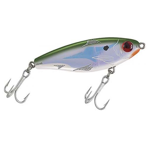 MirrOlure 27MR MirrOdine XL Suspending Twitchbait Bayou Green/Pearl