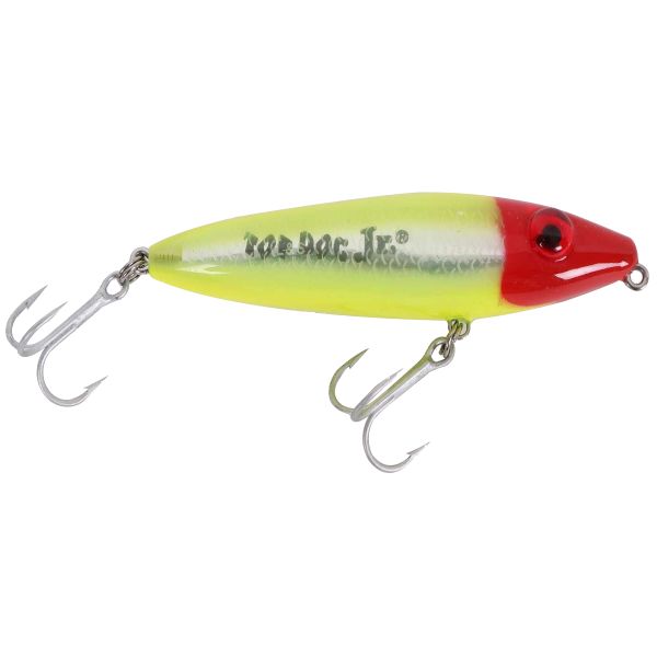 MirrOlure 84MR Top Dog Jr. Surface Walker CH11 Red Head/Chartreuse