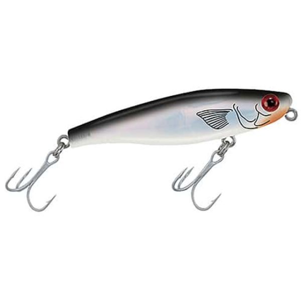 MirrOlure 26MR MirrOmullet Surface Walker Lure Black/White/Silver Lumi