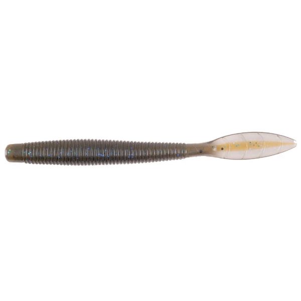 Missile Baits Quiver Worm - 4.5in - Bluetonium Green Pumpkin Core