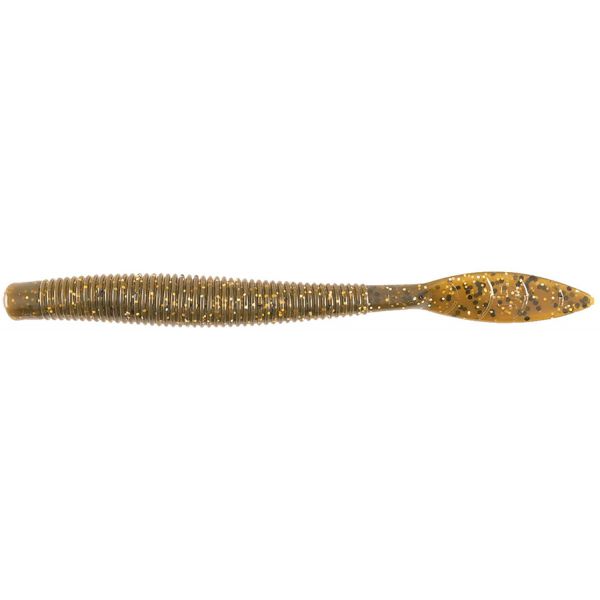 Missile Baits Quiver Worm - 4.5in - Green Pumpkin Flash