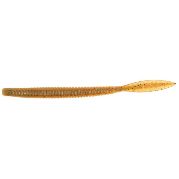 Missile Baits Quiver Worm - 6.5in - Orange Green Pumpkin Core