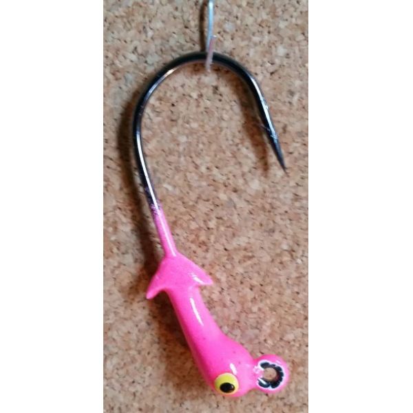 Mission Fishin Double Barbed 1/16oz 2/0 Pink Jig Heads