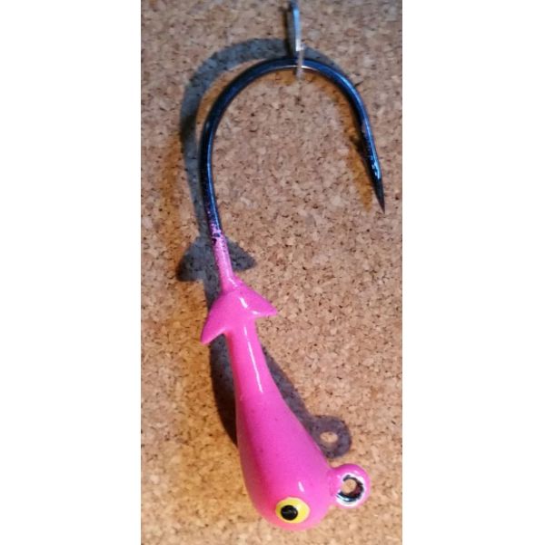 Mission Fishin Double Barbed 1/2oz 4/0 Pink Jig Heads