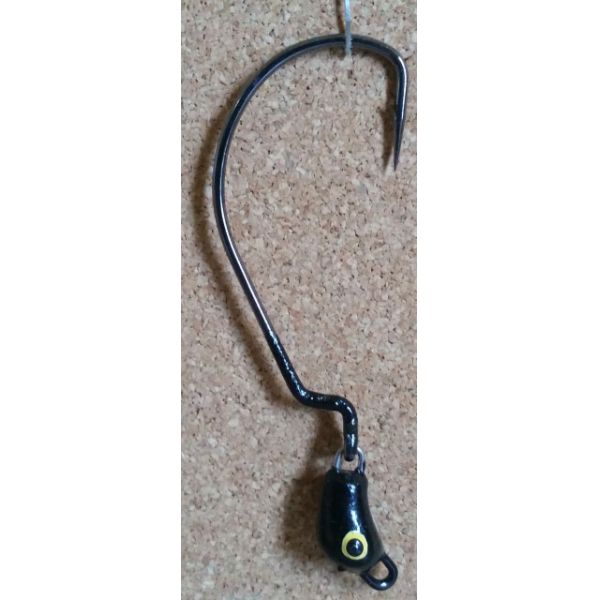 Mission Fishin Swivel Head 3/8oz Black Jig Heads