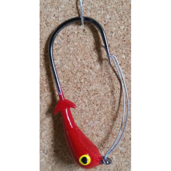 Mission Fishin Weedless Double Barbed 1/4oz 3/0 Red Jig Heads