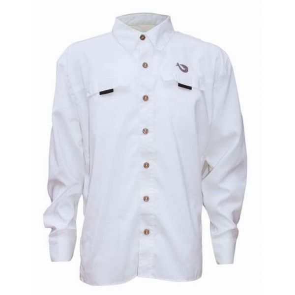 Mojo Sportswear M-FS6100LUB Mr. Big LS Vented Shirt - White - Medium