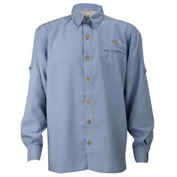 Mojo Sportswear Mr. Big Sport Check LS Shirt - Ocean Blue - Medium