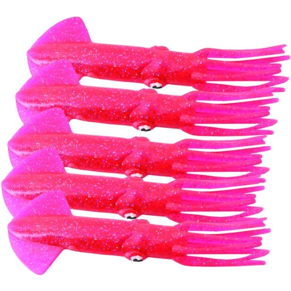 Mold Craft Squirt Squid Lure 12in Unrigged - Hot Pink