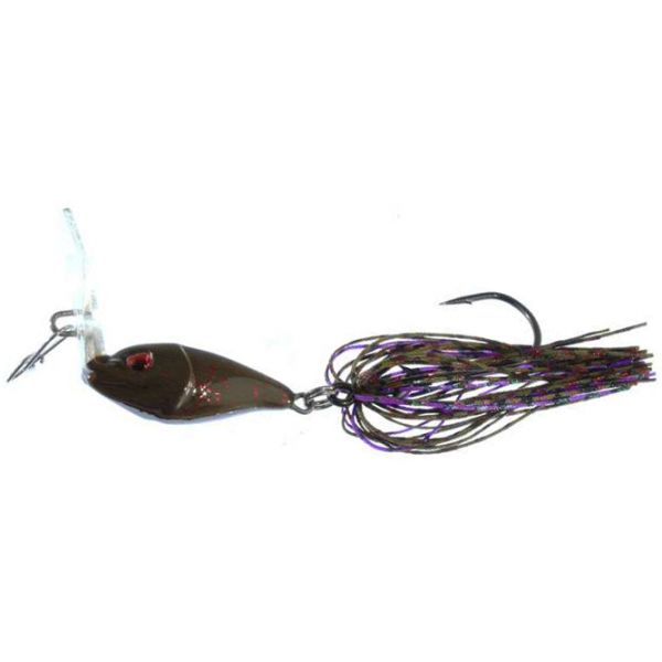 Molix Lover Skirted Vibration Jig - 1/2oz - Green Pumpkin Red/Purple