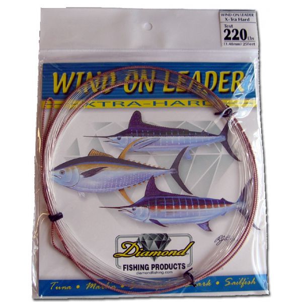 Momoi 90012 Extra Hard Wind On Leader 220lb 1.45mm Clear White