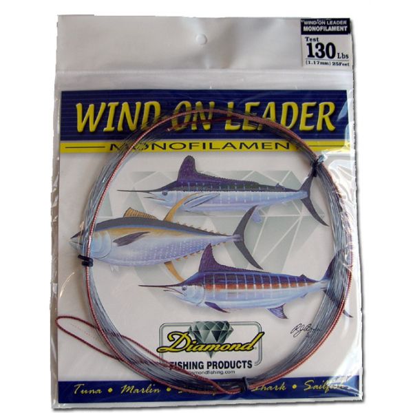 Momoi 90001 Mono Wind On Leaders 80lb .85mm 25' Smoke Blue