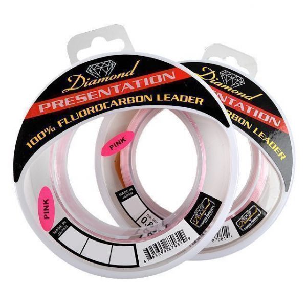 Momoi Diamond Presentation Fluorocarbon 500yds 100lb Pink