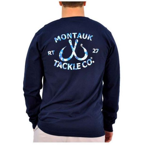 Montauk Tackle Company Camo Logo Long Sleeve Shirt - Size Medium