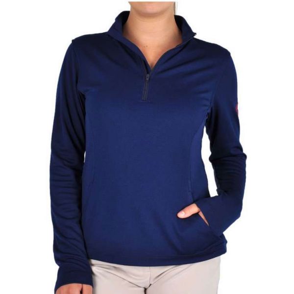 Montauk Women's Performance 1/4 Zip Shirt RT27 Navy - Size Small