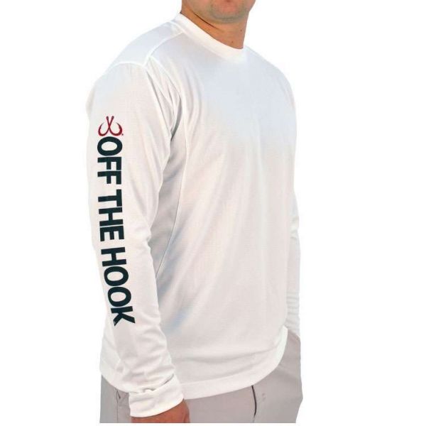 Montauk Tackle Crew Neck MTCdryprotect Shirt Lighthouse White - Small