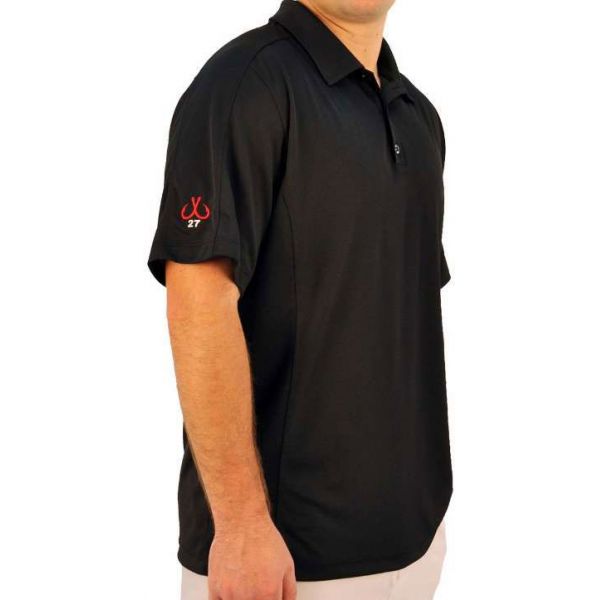 Montauk Polo Performance Shirt Black - Size Medium