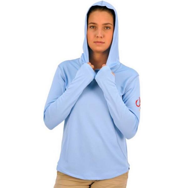 Montauk Women's Performance Hoodie Sky Blue - Size Small