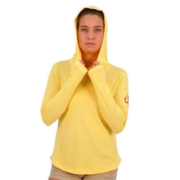 Montauk Women's Performance Hoodie Yellow - Size Small