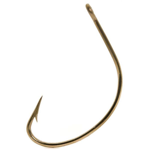 Mustad 37240-BR Bronze Wide Gap Hollow Point Hook - 1/0 - 50 Pack