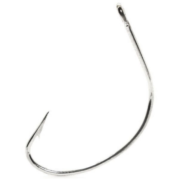 Mustad 37240-NI Nickel Wide Gap Hollow Point Hook - 1 - 10 Pack