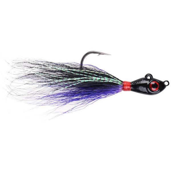 Mustad BEB-1/2-BPP Big Eye Bucktail Jig 1/2oz Black/Purple