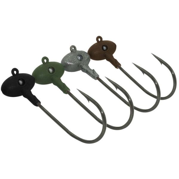 Details about   Swing Head Football Jig Mustad Beak Hook Sizes and Weights 1/8 to 7/16 10 Pk 