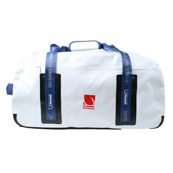 Mustad MB006 50 Liter White/Black/Blue Dry Duffle Bag Zipper