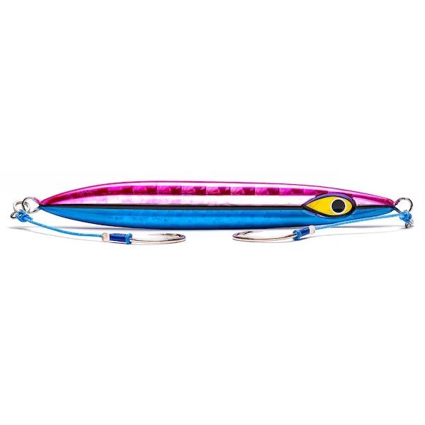 Mustad Rip Roller Slow Fall Vertical Jig - 200g - Blue/Black/Pink