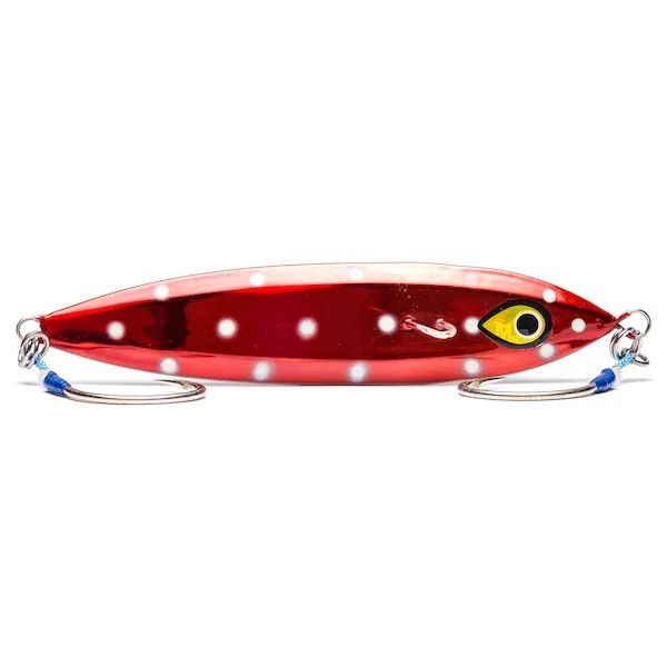 Mustad Wingman Slow Fall Vertical Jig - 100g - Lumo Polkadot